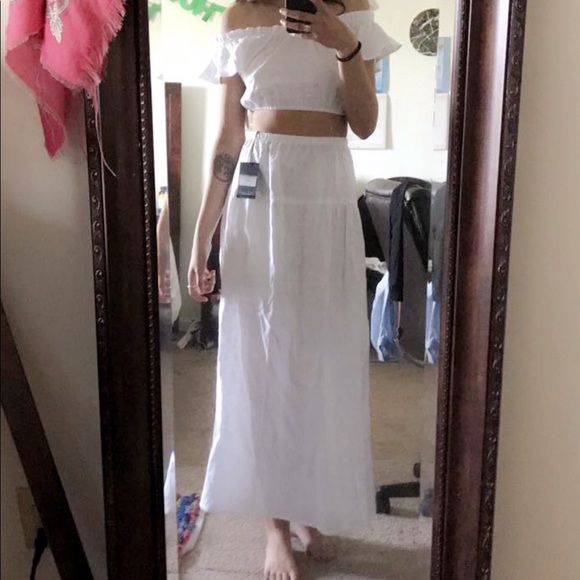 Long White REFORMATION Skirt - Picture 1 of 7